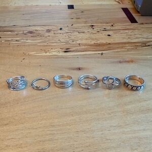 Elegant Silver Ring Set